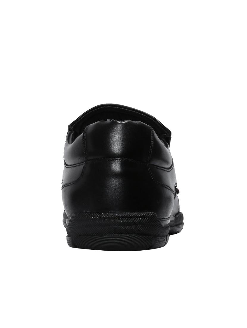 red chief black leather formal slip ons - 14698269 - Zoom Image - 3