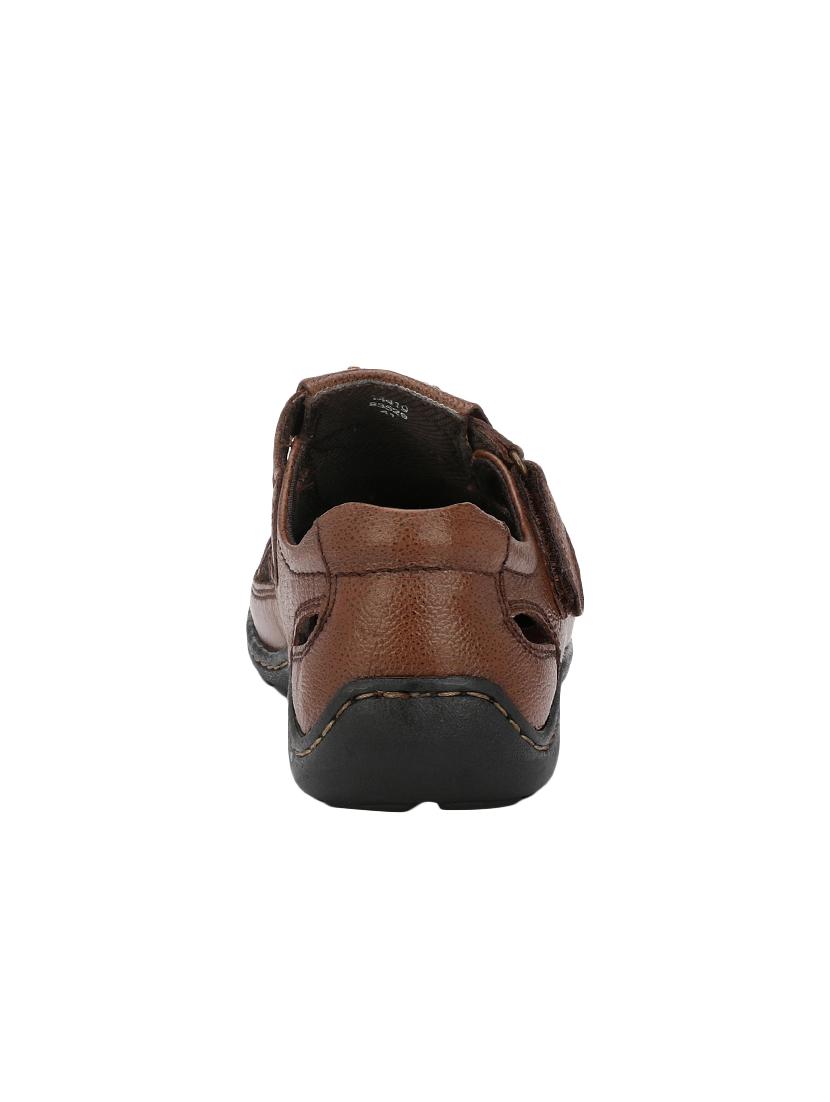 brown leatherette slip on sandal - 14706108 - Zoom Image - 3