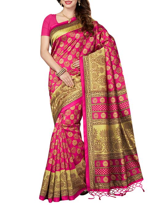 pink art silk bhagalpuri saree with blouse - 14717114 - Standard Image - 1