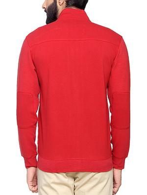 red cotton casual jacket - 14731951 - Standard Image - 3