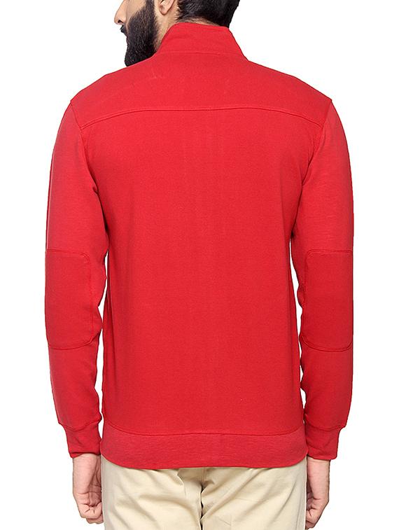red cotton casual jacket - 14731951 - Zoom Image - 3