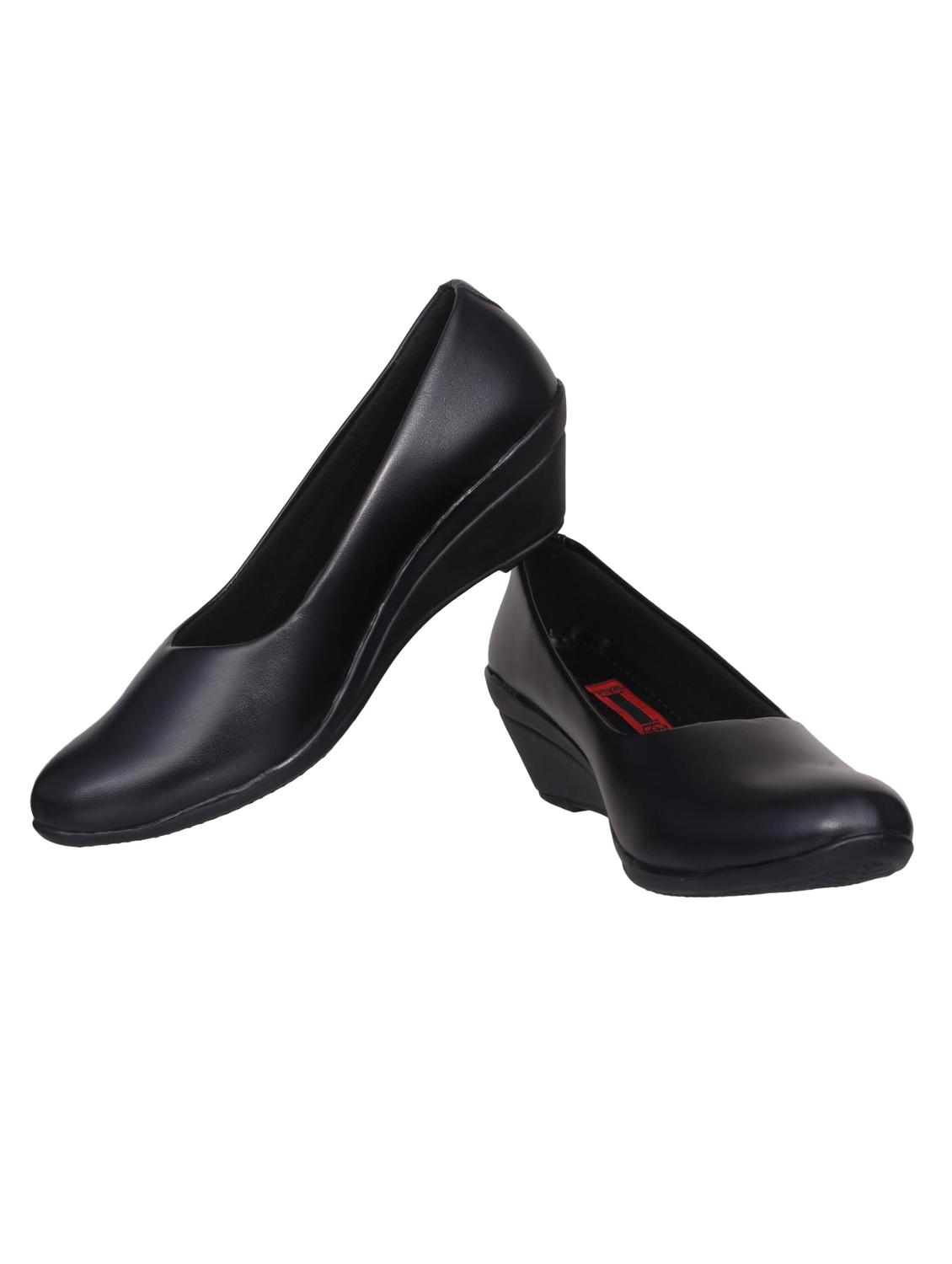black faux leather slip on formal shoes - 14735534 - Zoom Image - 3