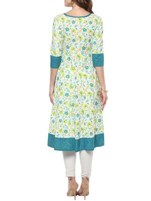 Printed anarkali kurta - 14736596 - Standard Image - 3