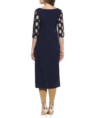 Block print straight kurta - 14736606 - Standard Image - 3