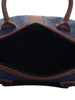blue leatherette duffel handbag - 14738348 - Standard Image - 3