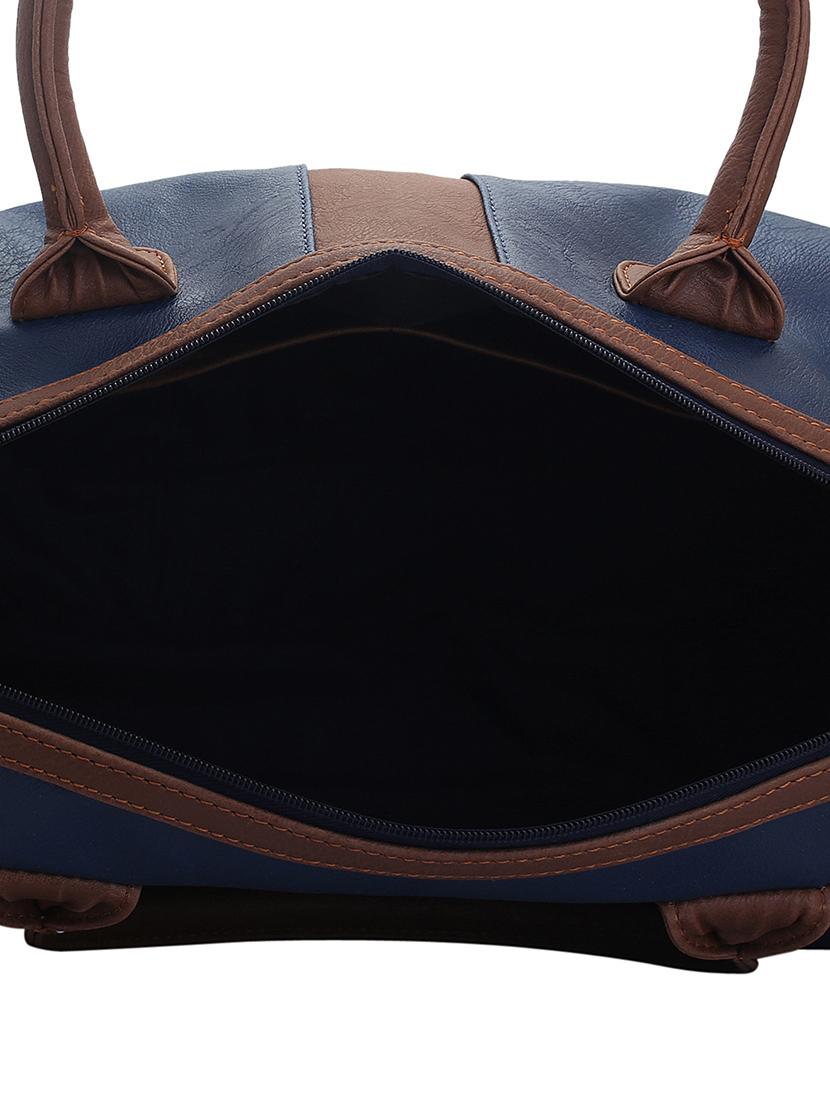 blue leatherette duffel handbag - 14738348 - Zoom Image - 3