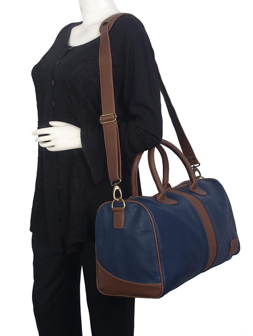 blue leatherette duffel handbag - 14738348 - Zoom Image - 6