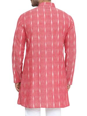 pink cotton long kurta - 14738826 - Standard Image - 3