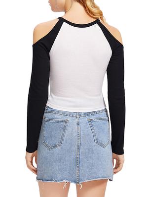 raglan sleeved cold shoulder top - 14741441 - Standard Image - 3