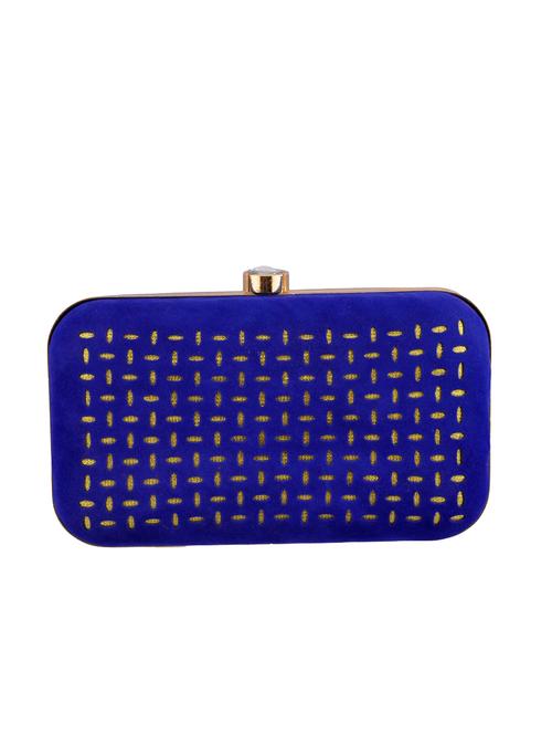 blue velvet box clutch - 14742796 - Very Small Image - 1