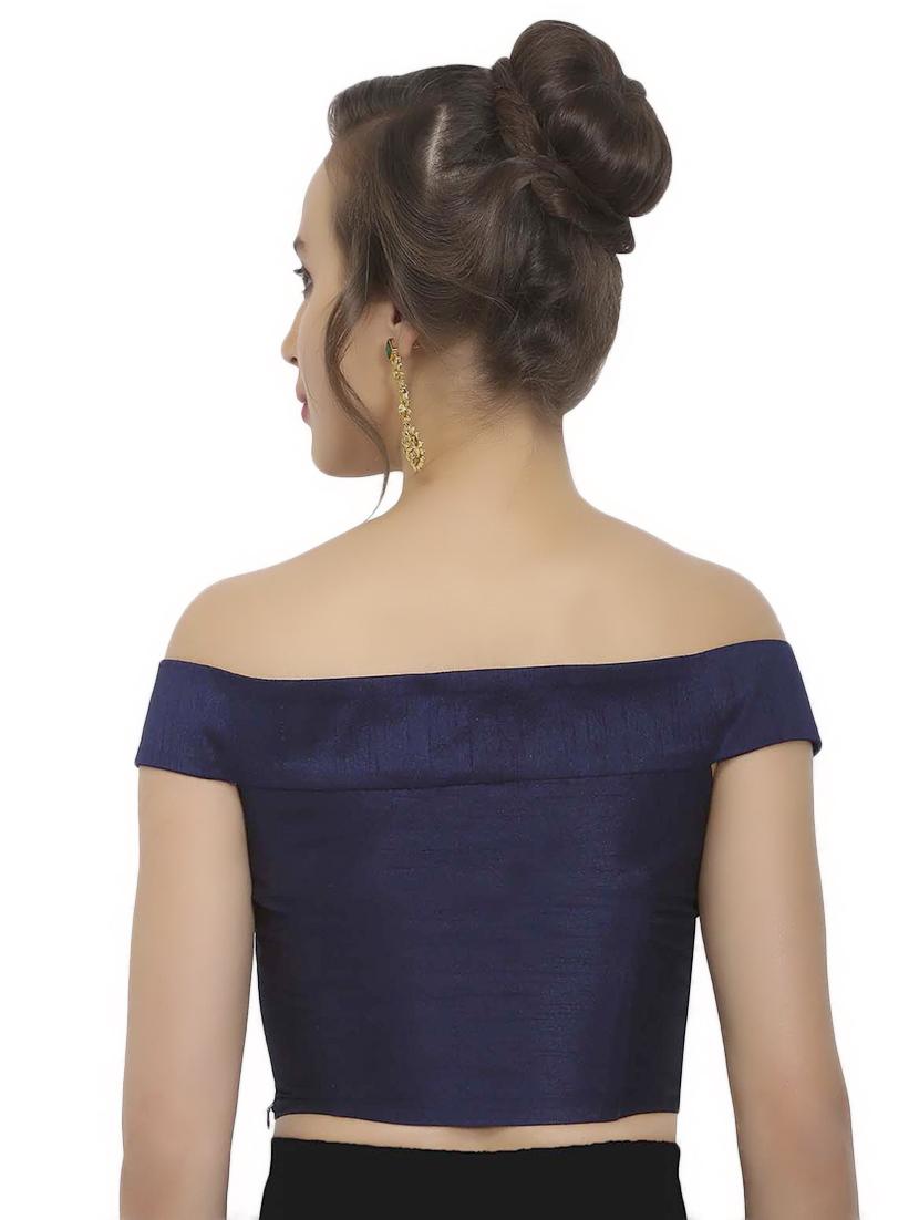 blue plain blouse - 14743787 - Zoom Image - 3