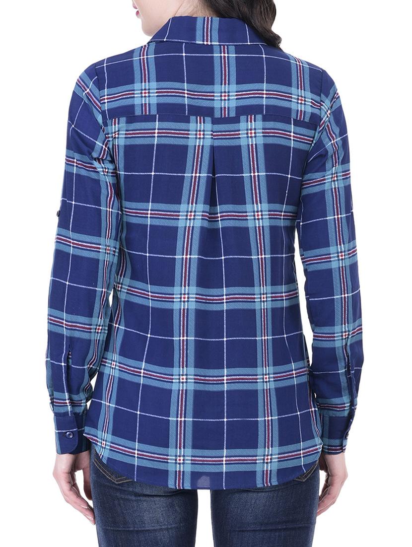 blue checkered shirt - 14745881 - Zoom Image - 3