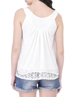 white solid tank top top - 14746011 - Standard Image - 3