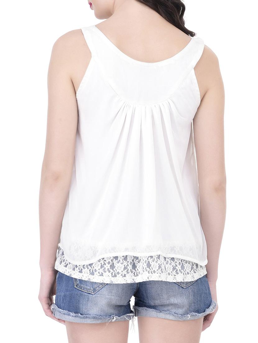 white solid tank top top - 14746011 - Zoom Image - 3