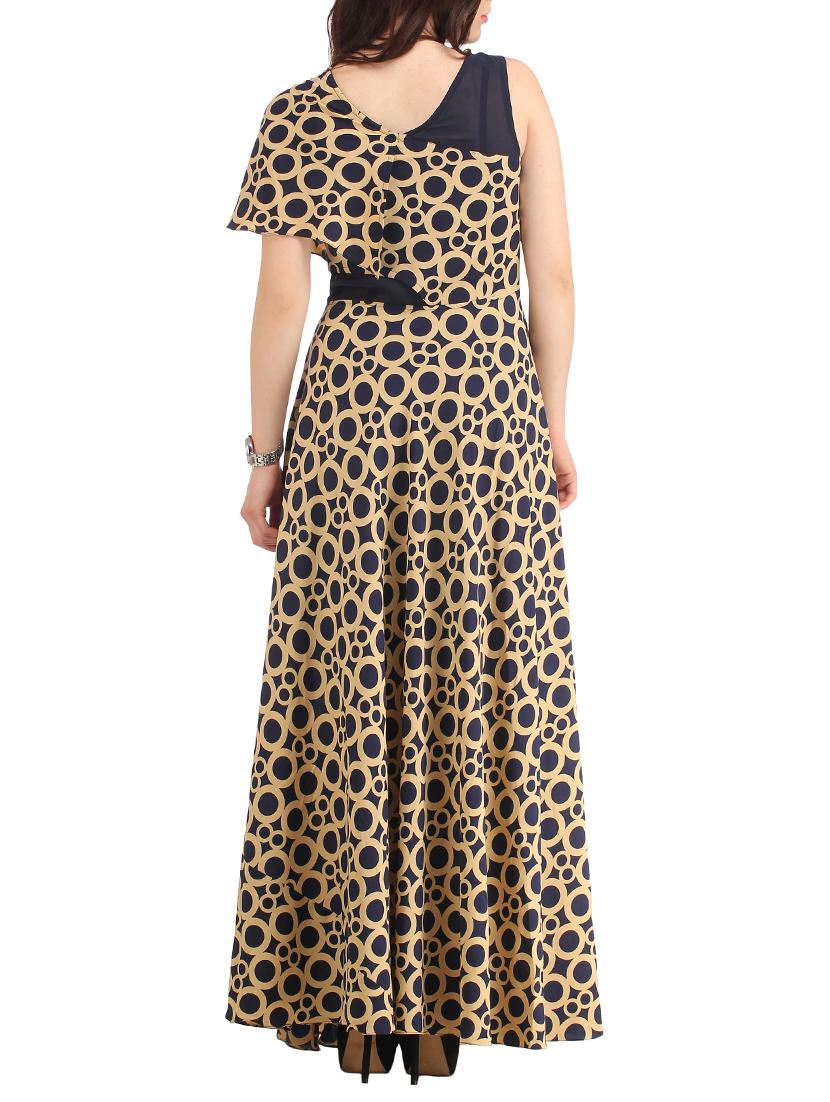 Cape Sleeved Fit & Flare Dress - 14746441 - Zoom Image - 3
