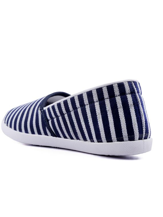 navy canvas slip on casual shoes - 14746709 - Zoom Image - 3
