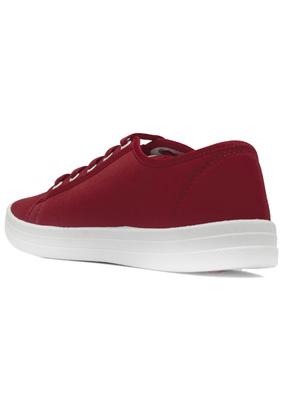 red canvas laceup sneakers - 14746722 - Standard Image - 3