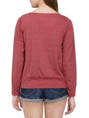 button detail round neck top - 14747112 - Standard Image - 3