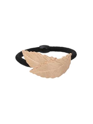 aaishwarya golden leaf motif hair tie & hairclips/pins combo - 14749170 - Standard Image - 3