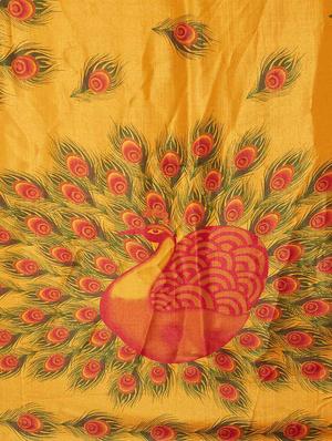 mustard art silk bhagalpuri saree with blouse - 14750629 - Standard Image - 3