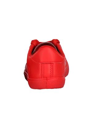 red leatherette lace up sneaker - 14751674 - Standard Image - 3