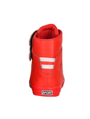 red leatherette lace up sneaker - 14751686 - Standard Image - 3