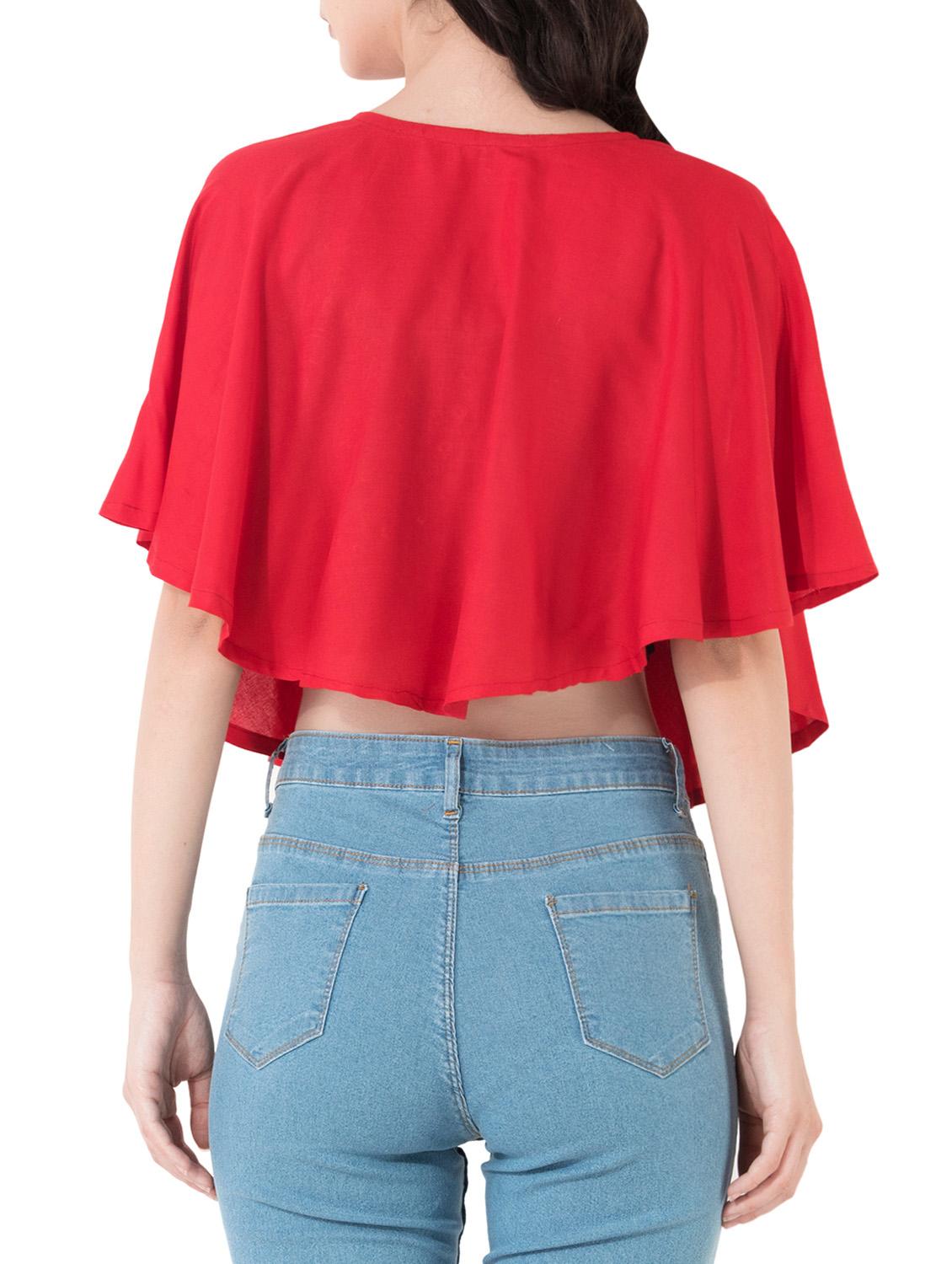 red rayon top - 14762082 - Zoom Image - 3