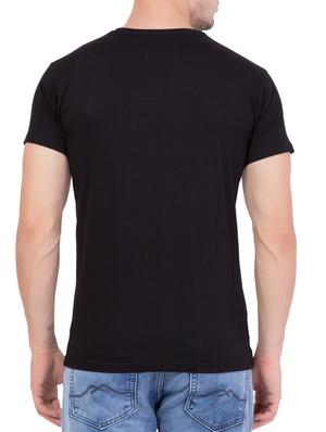 black cotton chest print tshirt - 14763397 - Standard Image - 3