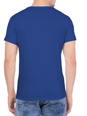 blue cotton chest print tshirt - 14763413 - Standard Image - 3