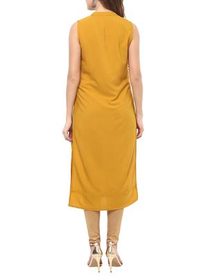 straight kurta with mirror work jacket - 14766978 - Standard Image - 3