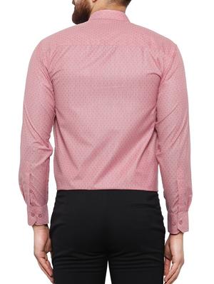 red cotton formal shirt - 14767304 - Standard Image - 3