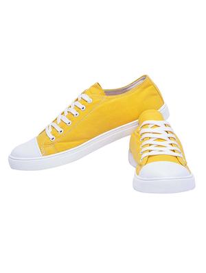 yellow Canvas lace up sneaker - 14769419 - Standard Image - 3