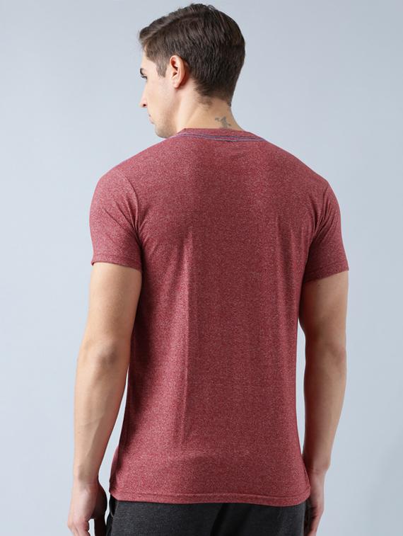 maroon cotton pocket t-shirt - 14769979 - Zoom Image - 3