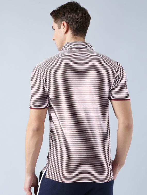maroon cotton pocket t-shirt - 14770022 - Zoom Image - 3