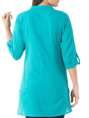 solid straight kurti - 14770706 - Standard Image - 3