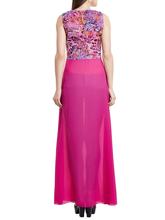 pink georgette regular tunic - 14771646 - Zoom Image - 3