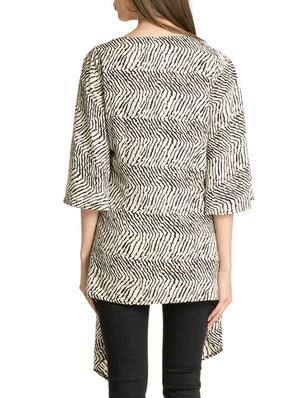 black printed crepe tunic - 14771917 - Standard Image - 3
