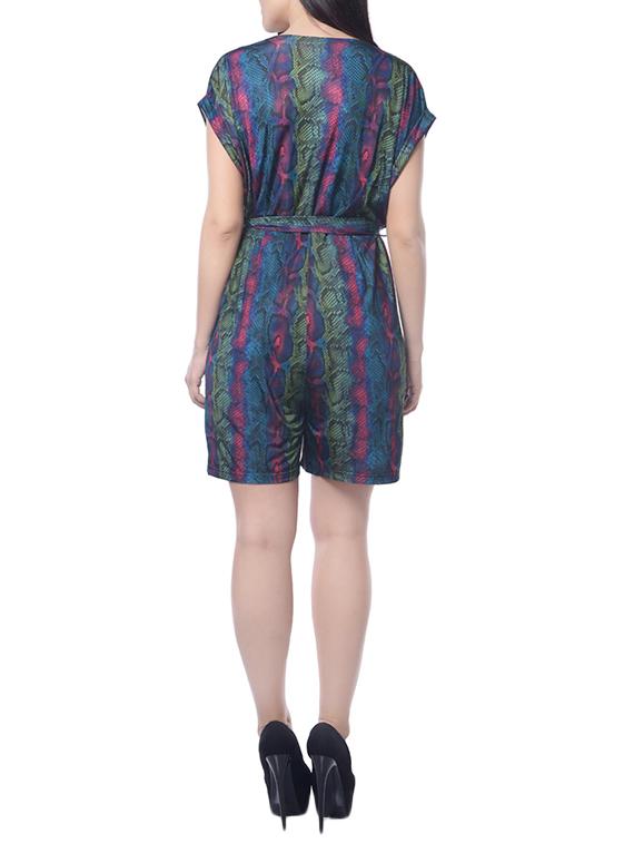 multi colored knee jumpsuit - 14773226 - Zoom Image - 3