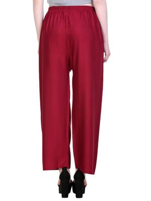 red solid palazzo - 14773612 - Standard Image - 3