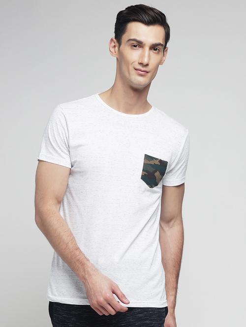 white cotton pocket t-shirt - 14773749 - Standard Image - 1