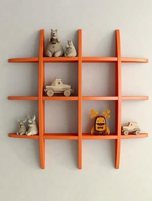 living dã©cor globe shape floating wall shelves rack –orange - 14774251 - Standard Image - 3