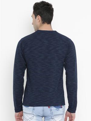 navy blue cotton all over print t-shirt - 14775302 - Standard Image - 3