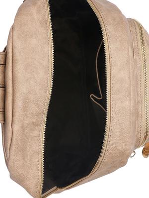 beige leatherette fashion backpack - 14777034 - Standard Image - 3