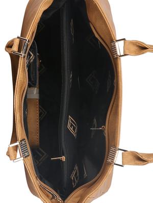 beige leatherette regular handbag - 14777206 - Standard Image - 3