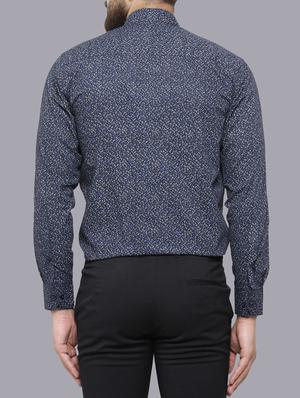 navy blue cotton casual shirt - 14777251 - Standard Image - 3