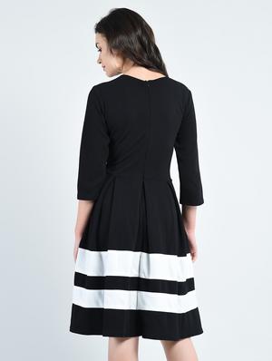 black fit and flare dress - 14778465 - Standard Image - 3