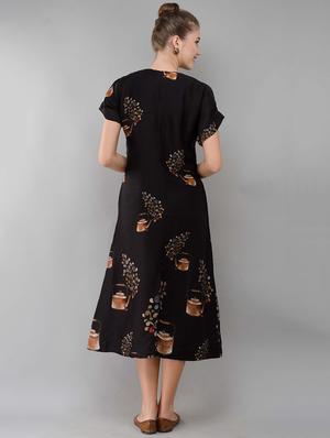 black modal a-line dress - 14783105 - Standard Image - 3