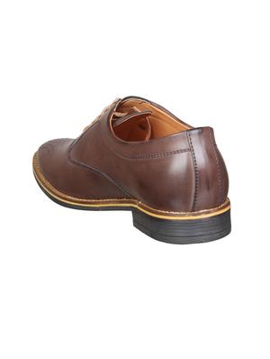 brown Leather lace-up oxford - 14783868 - Standard Image - 3