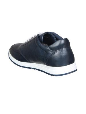 navy leather sport shoes - 14783883 - Standard Image - 3