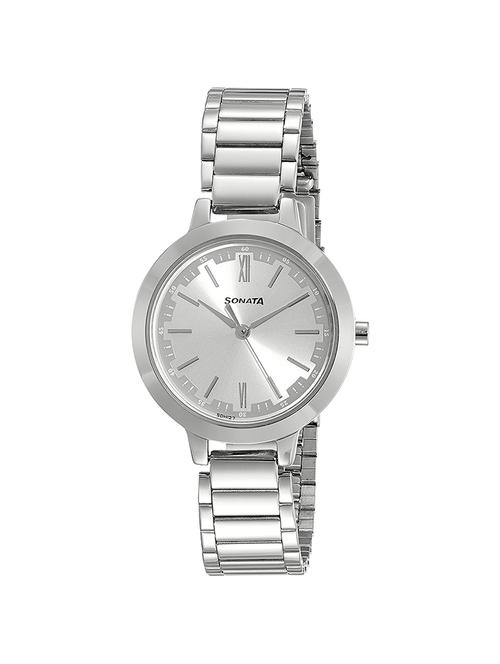 sonata silver dial watch for women - 8141sm02 - 14784798 - Very Small Image - 1
